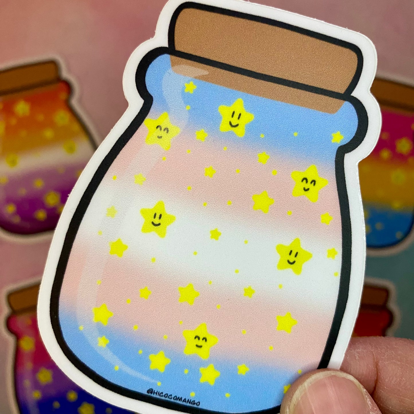 LGBTQ Lucky Star Jar Sticker