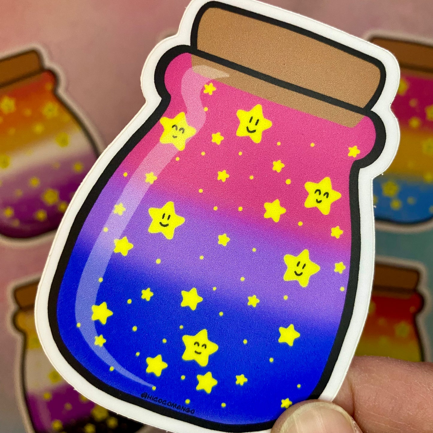 LGBTQ Lucky Star Jar Sticker