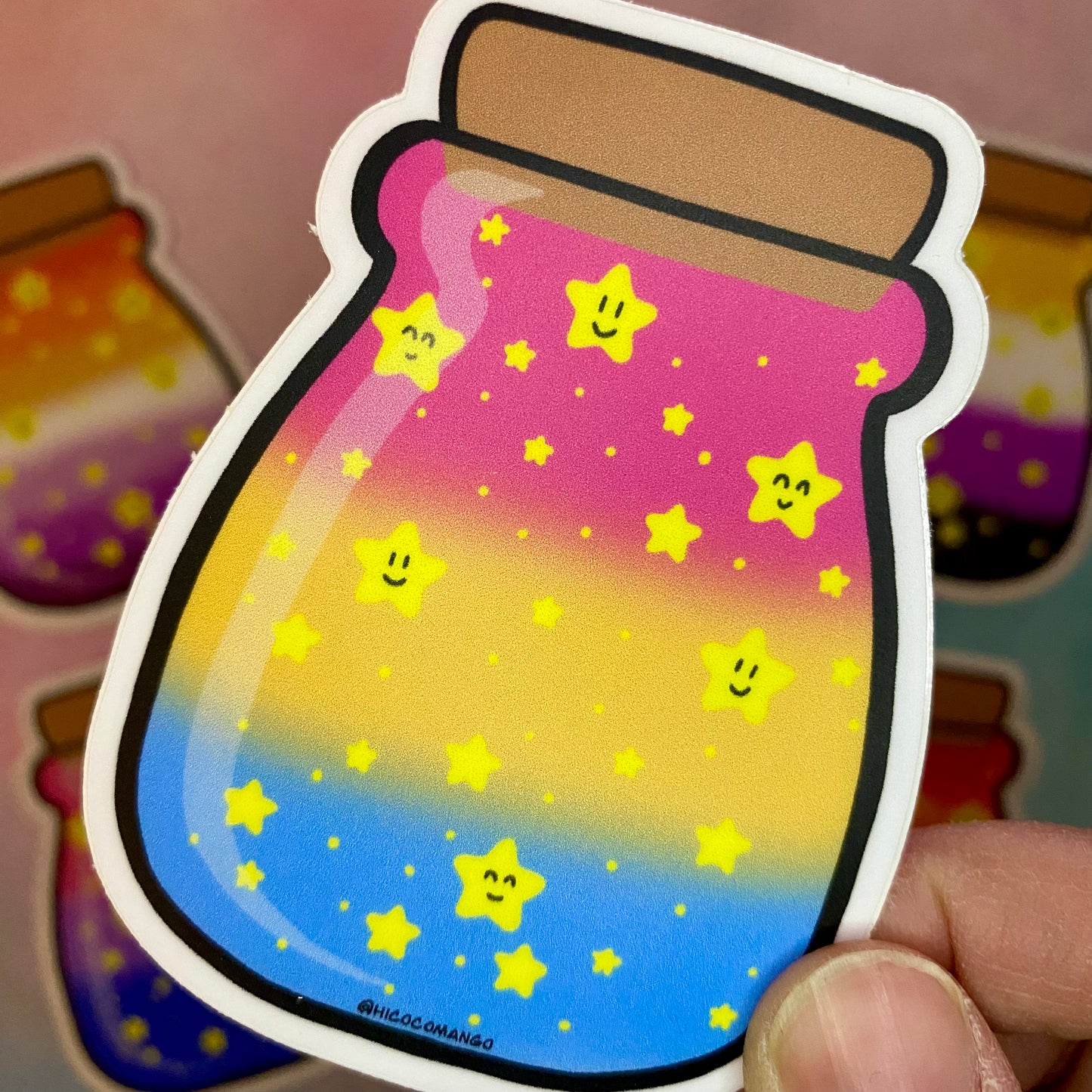 LGBTQ Lucky Star Jar Sticker